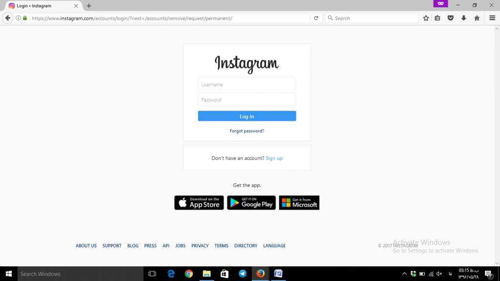 instagram delete account permanently